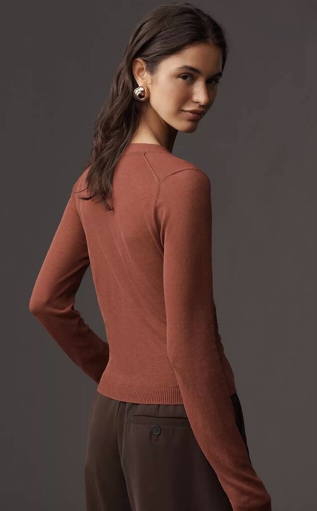 Maeve Ruched Crop Cardigan Sweater NWT - Size Small