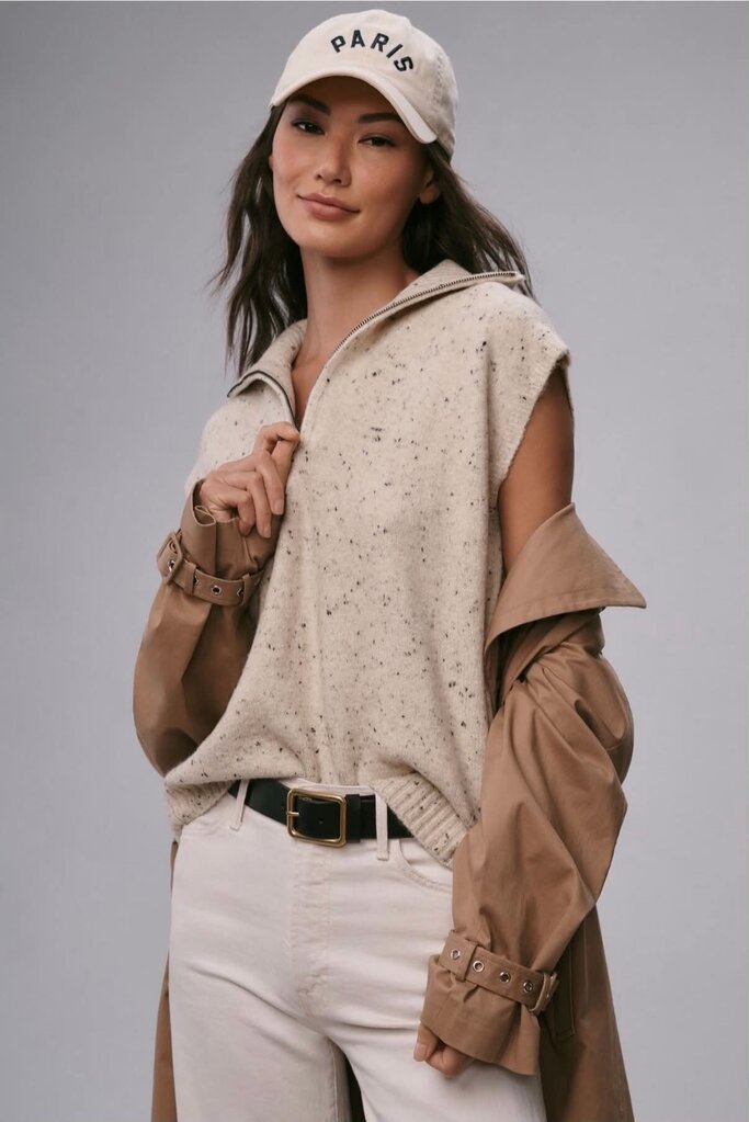 John + Jenn Speckled Sweater Vest - Size XS