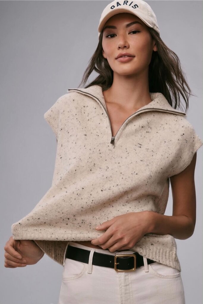 John + Jenn Speckled Sweater Vest - Size XS