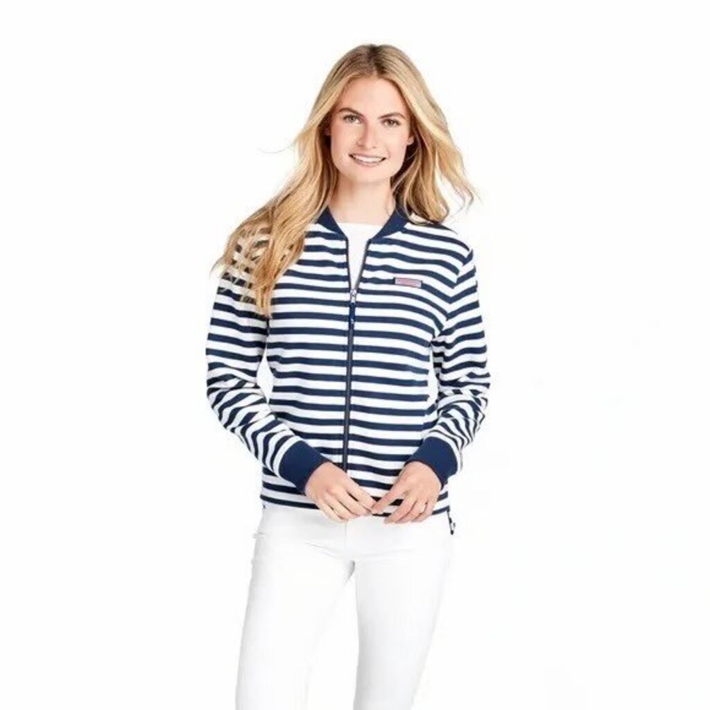 Vineyard Vines NWT Striped Shep Bomber Jacket - Size Small
