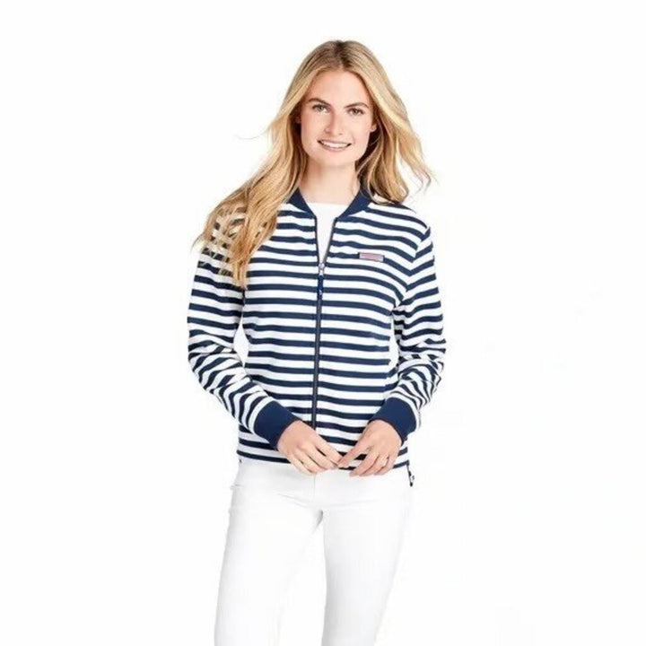 Vineyard Vines NWT Striped Shep Bomber Jacket - Size Small