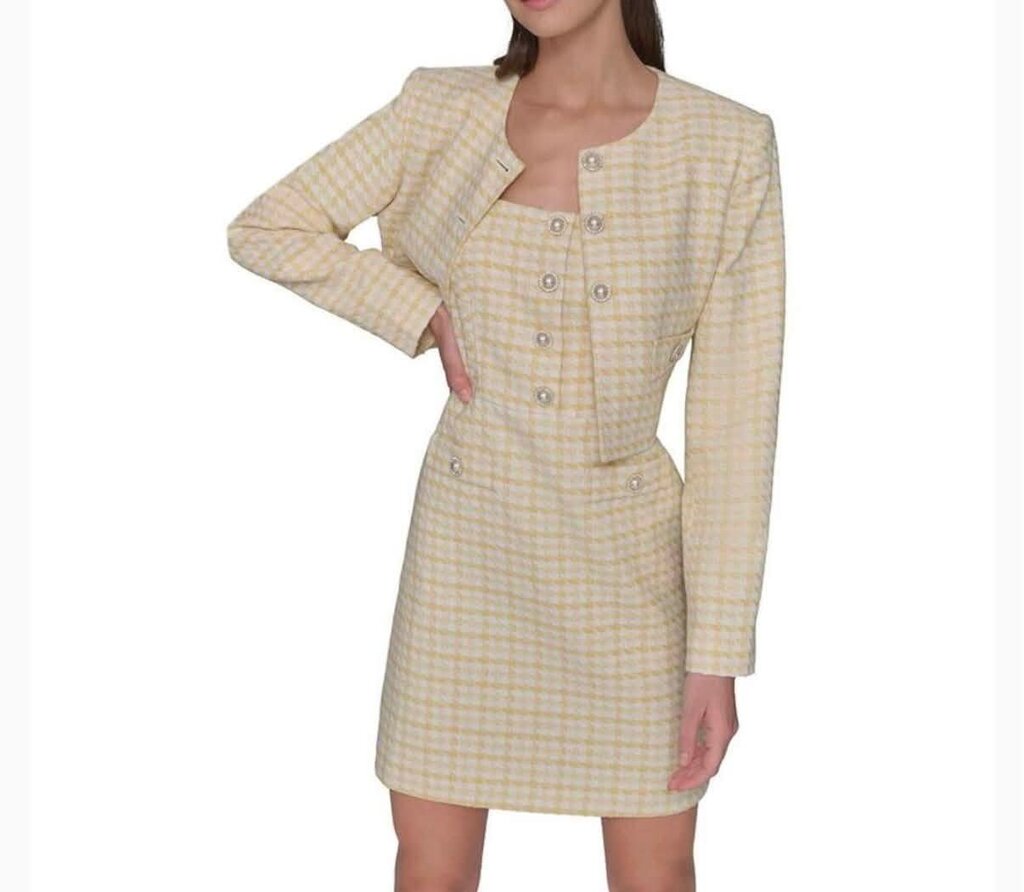 Karl Lagerfeld NWT Boucle Tweed Cropped Blazer - Size 12