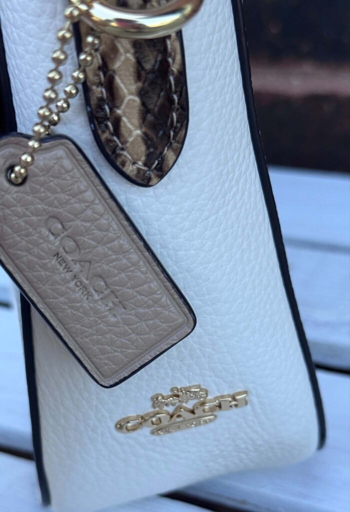 Coach Marlie Top Handle Pebbled Leather Snakeskin Embossed Bag