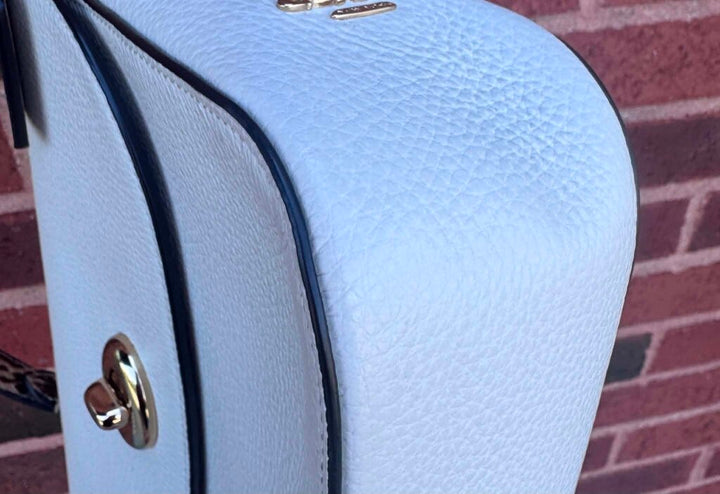 Coach Marlie Top Handle Pebbled Leather Snakeskin Embossed Bag