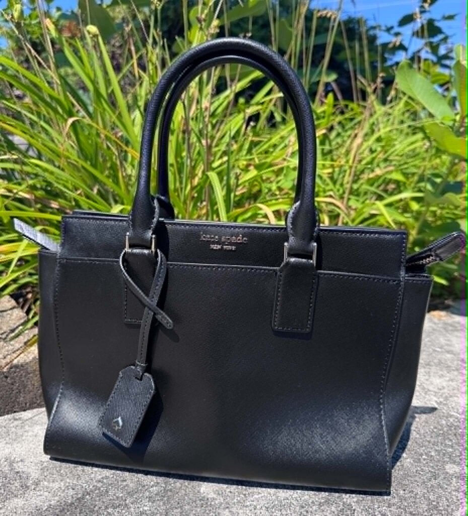 Kate Spade Cameron Black Leather Satchel Handbag