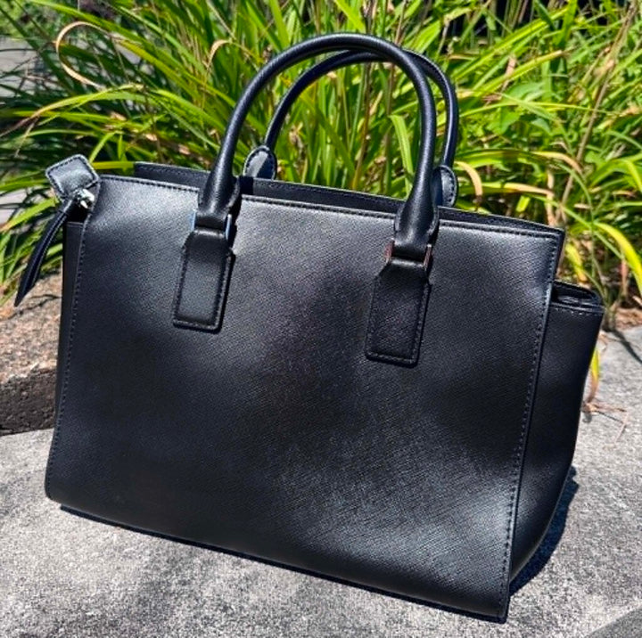 Kate Spade Cameron Black Leather Satchel Handbag