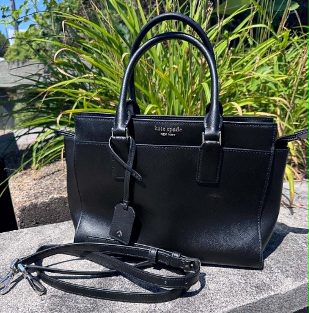 Kate Spade Cameron Black Leather Satchel Handbag