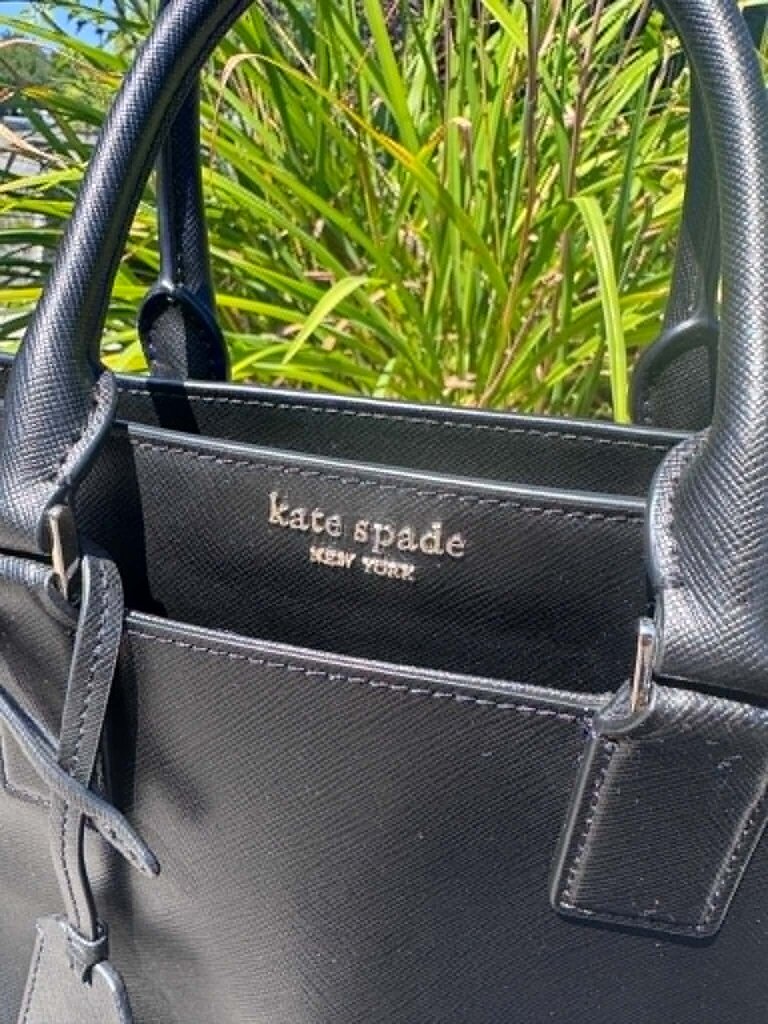 Kate Spade Cameron Black Leather Satchel Handbag