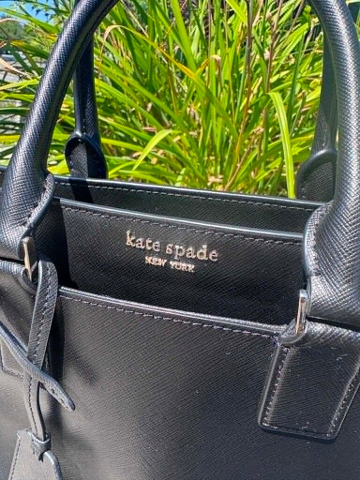 Kate Spade Cameron Black Leather Satchel Handbag