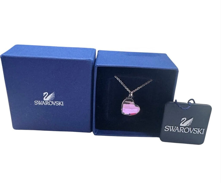 Swarovski Crystal Heart With Butterfly Charm Necklace