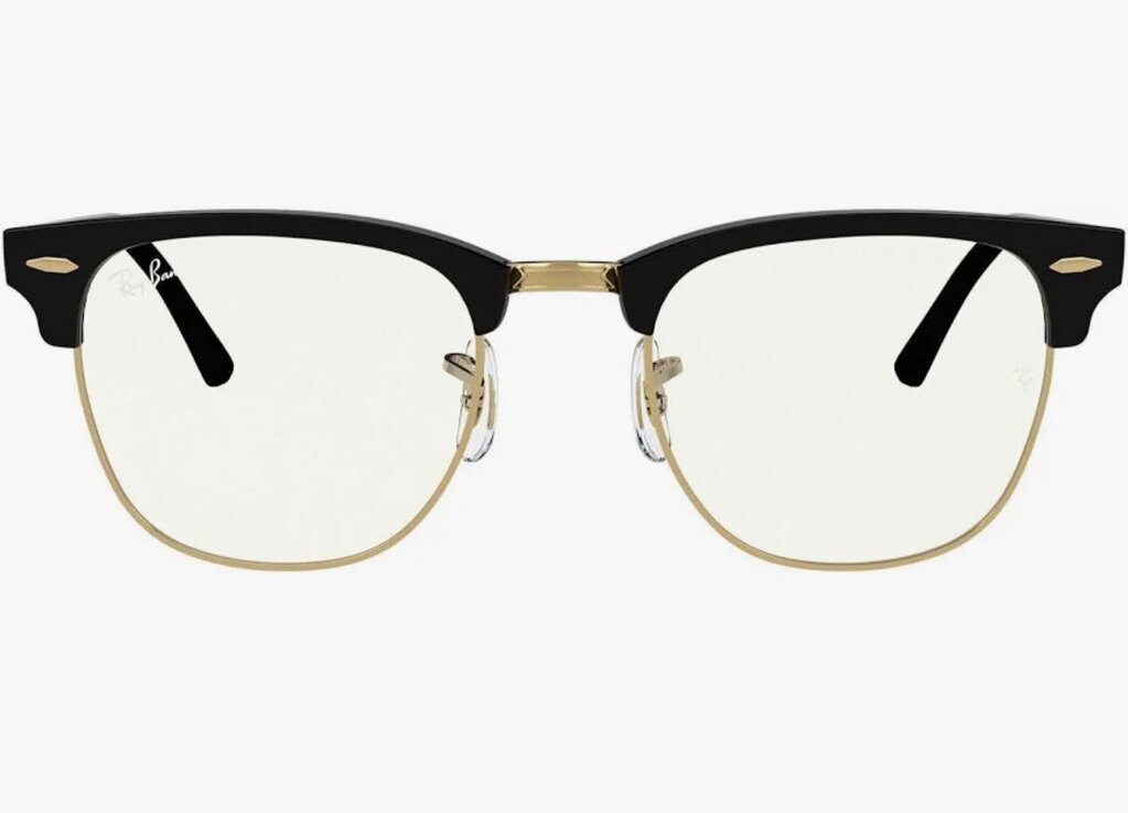 Rayban Clubmaster Blue-Violet Light Clear Glasses