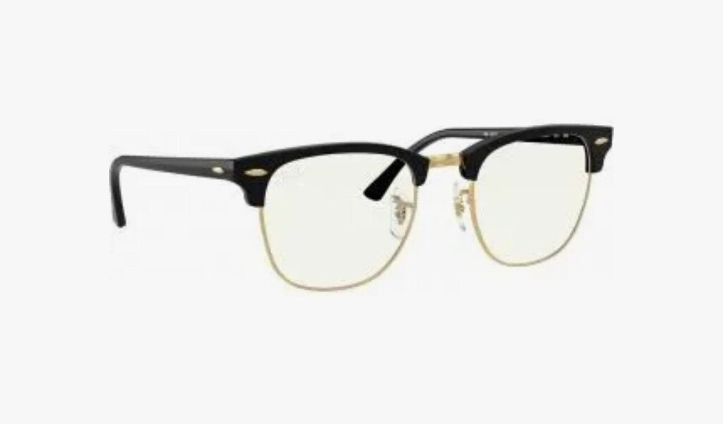 Rayban Clubmaster Blue-Violet Light Clear Glasses