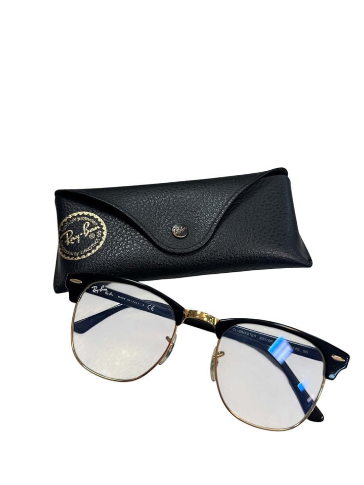 Rayban Clubmaster Blue-Violet Light Clear Glasses