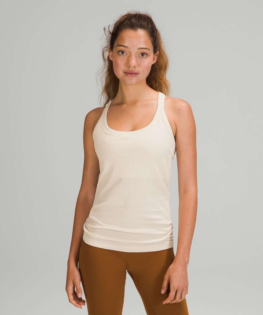 Lululemon Ebb to Street Tank Top in White Opal - Size 8