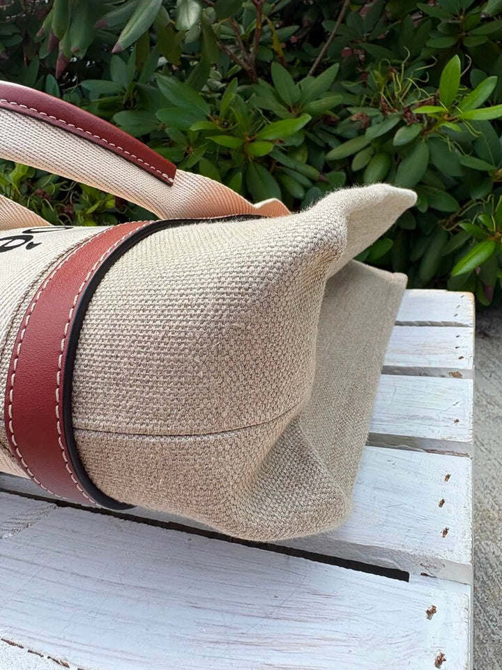 Chloe Woody Medium Canvas Tote