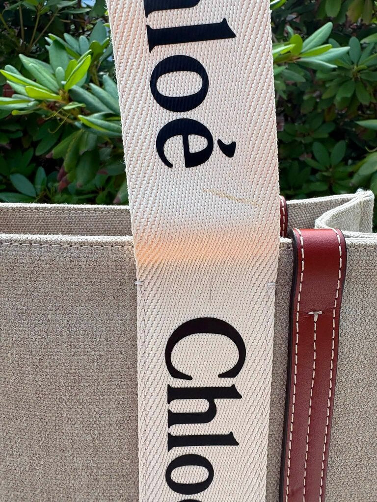 Chloe Woody Medium Canvas Tote
