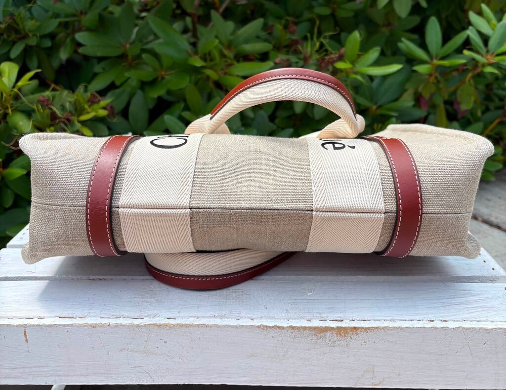 Chloe Woody Medium Canvas Tote