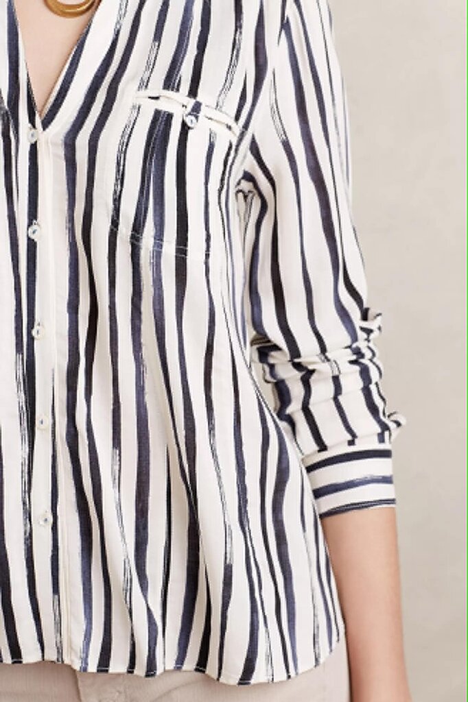 Maeve Conversationalist Button Down Top - Size Small