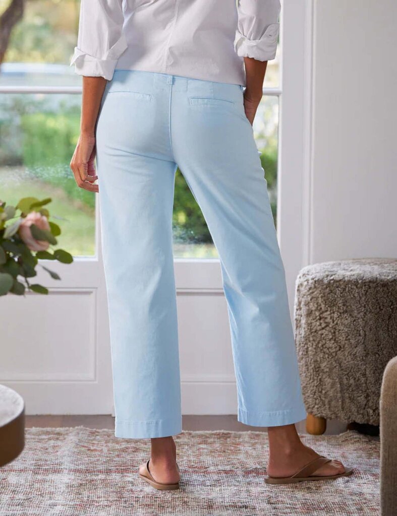 Frank & Eileen Westport Italian Wide Leg Chino Pants - Size 4