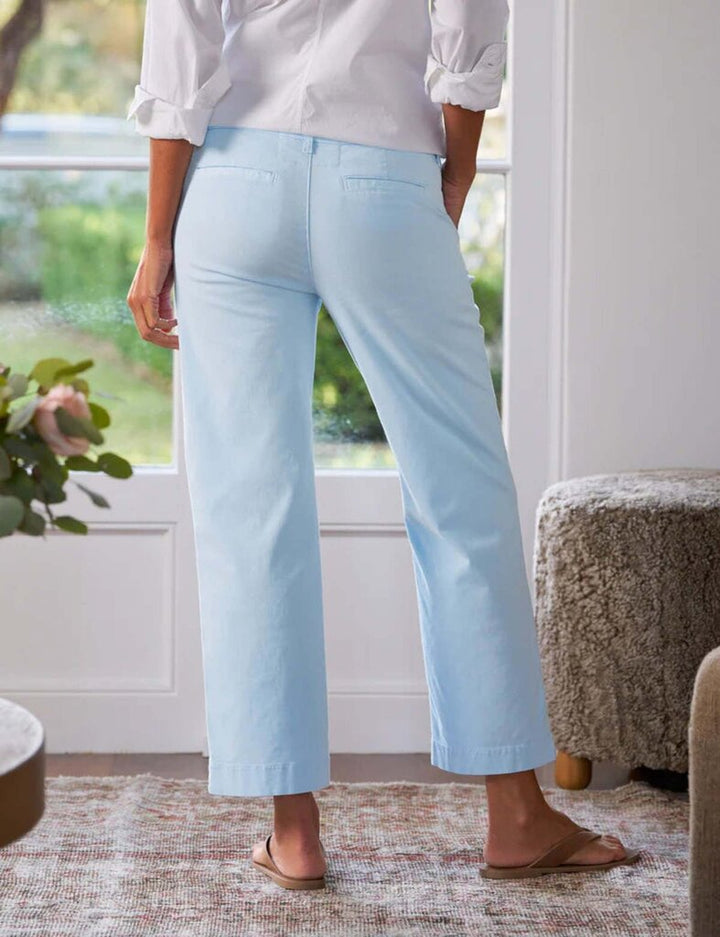 Frank & Eileen Westport Italian Wide Leg Chino Pants - Size 4