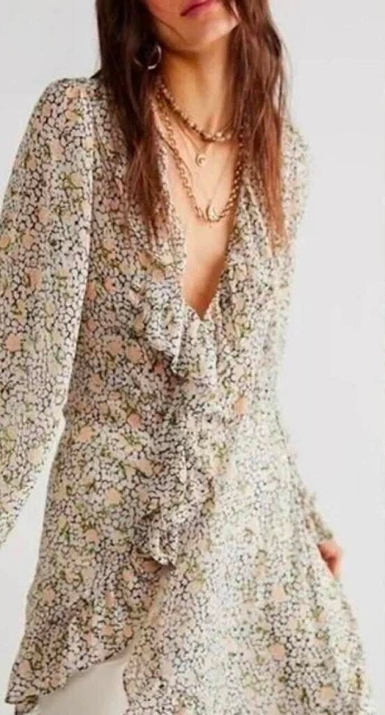 Free People Gigi Printed Maxi Duster - Size Small