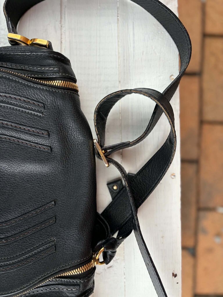Chloe Marcie Saddle Medium Crossbody Bag in Grained Calfskin