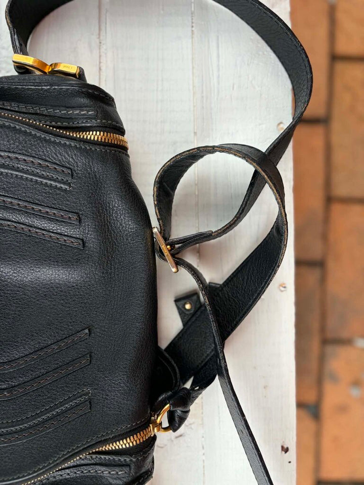 Chloe Marcie Saddle Medium Crossbody Bag in Grained Calfskin