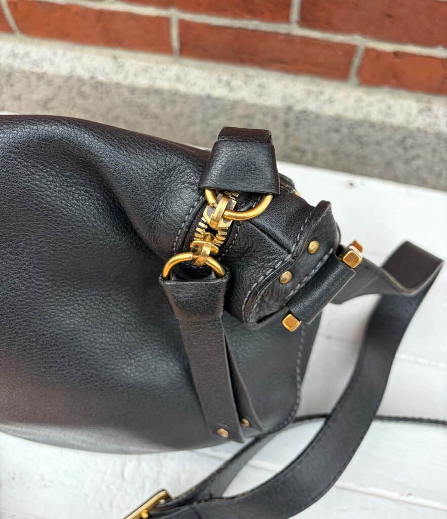 Chloe Marcie Saddle Medium Crossbody Bag in Grained Calfskin