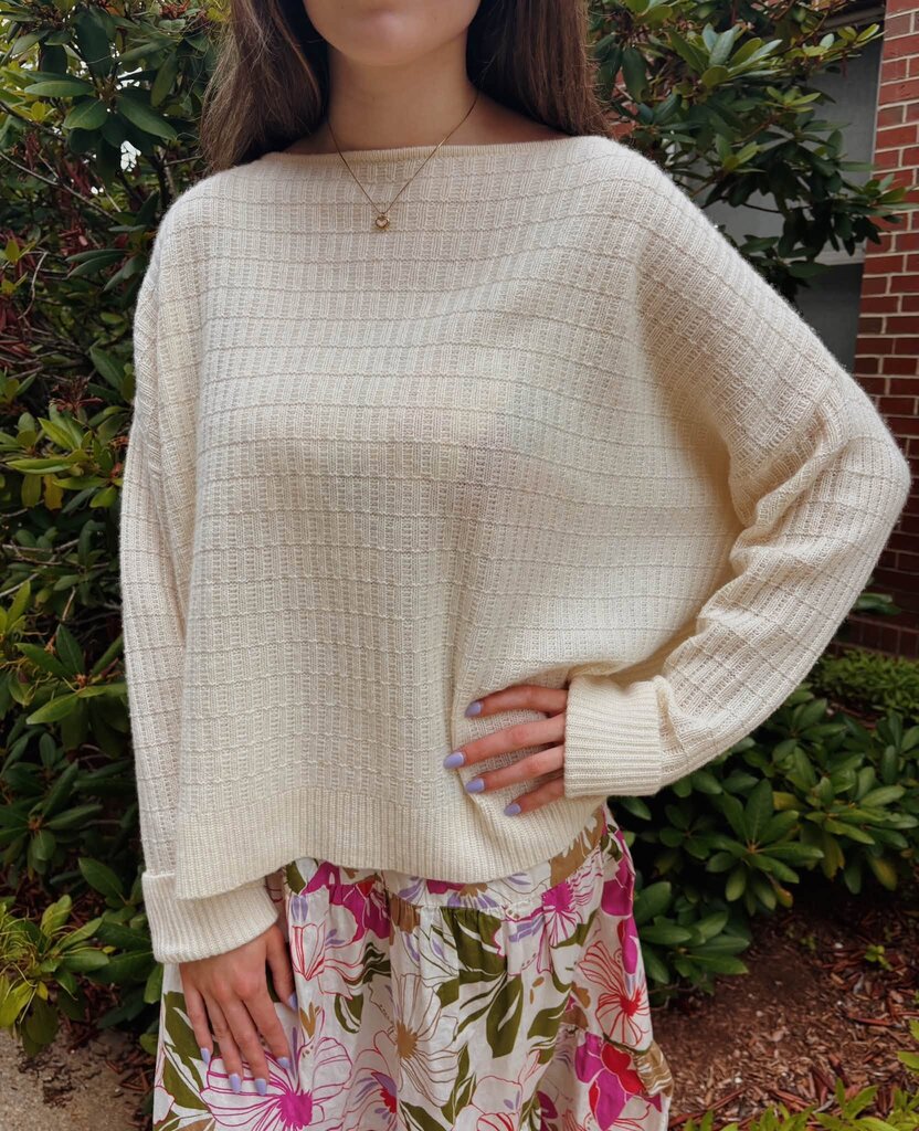 Cortland Park Textured Cashmere Sweater - Size XS