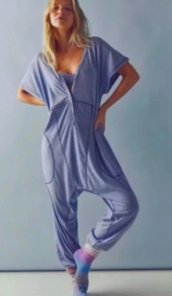 Free People Pillow Talk Henley Romper - Size Small
