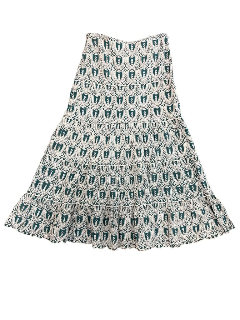 LAFFAIRE Tiered Textured Maxi Skirt - Size Small