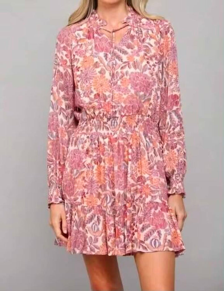 Fate Floral Dress in Blush - Size Small