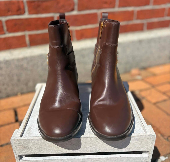 Michael Kors Ryan Leather Ankle Boots - Size 8.5