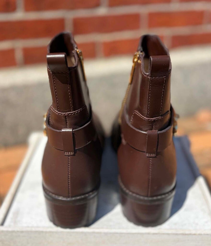 Michael Kors Ryan Leather Ankle Boots - Size 8.5