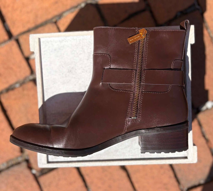 Michael Kors Ryan Leather Ankle Boots - Size 8.5