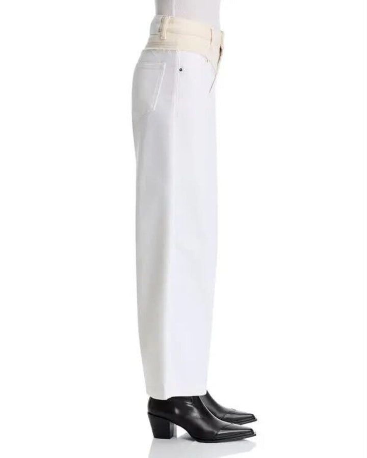 Paige Harper Contrast Yoke Wide Leg Jeans - Size 26