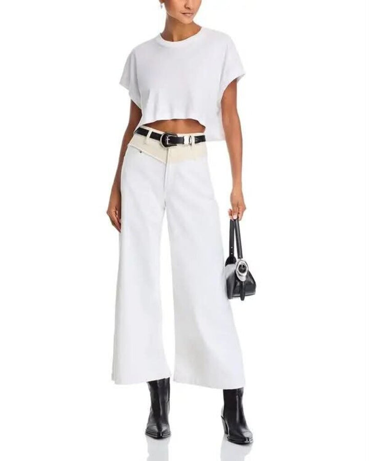 Paige Harper Contrast Yoke Wide Leg Jeans - Size 26