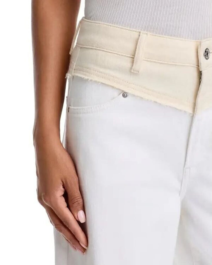 Paige Harper Contrast Yoke Wide Leg Jeans - Size 26