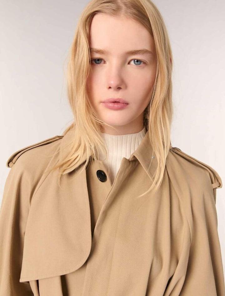 Maje NWT Short Studded Trench Coat - Size 36(Retails $565)