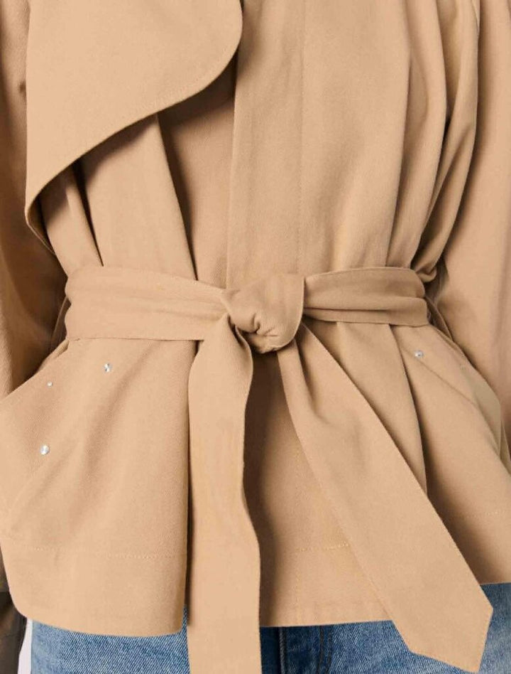 Maje NWT Short Studded Trench Coat - Size 36(Retails $565)