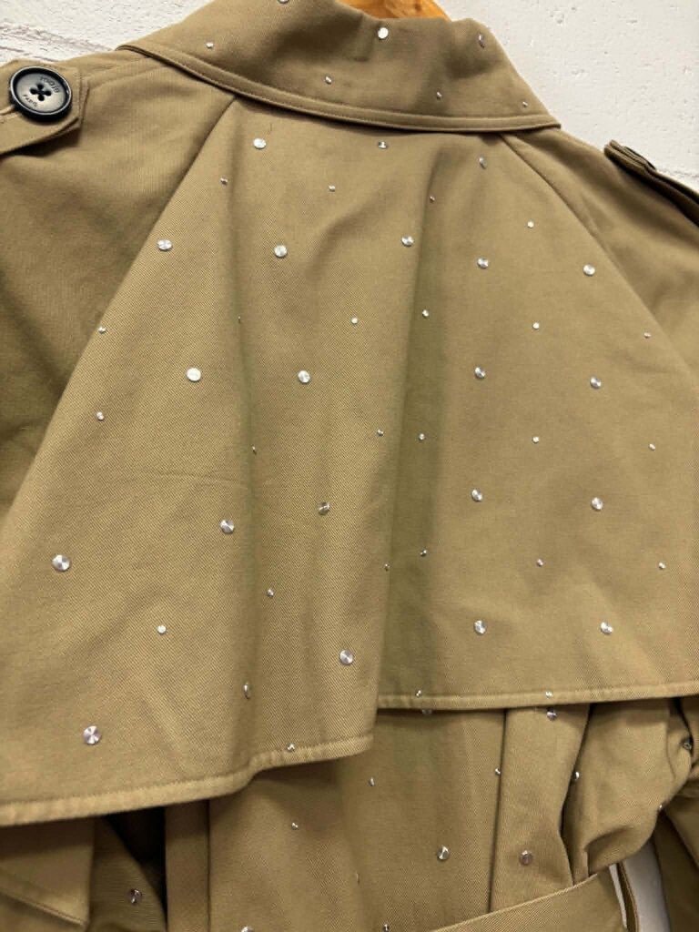 Maje NWT Short Studded Trench Coat - Size 36(Retails $565)