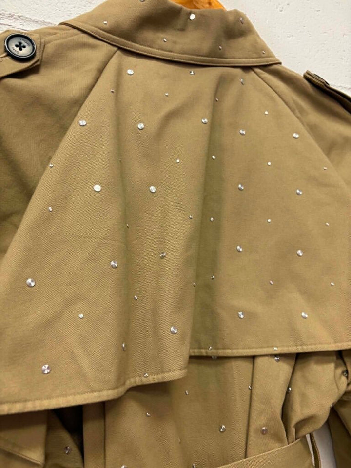 Maje NWT Short Studded Trench Coat - Size 36(Retails $565)