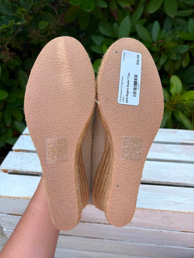 Jack Rogers Palmer Espadrille Wedges - Size 7