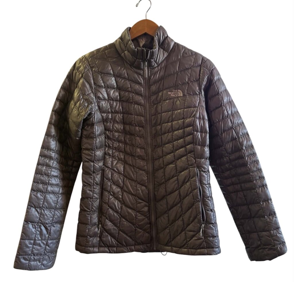 North Face ThermoBall Quilted Jacket In Grey - Size Small