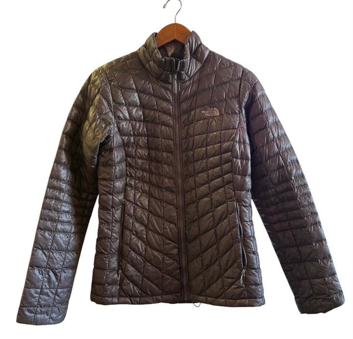North Face ThermoBall Quilted Jacket In Grey - Size Small