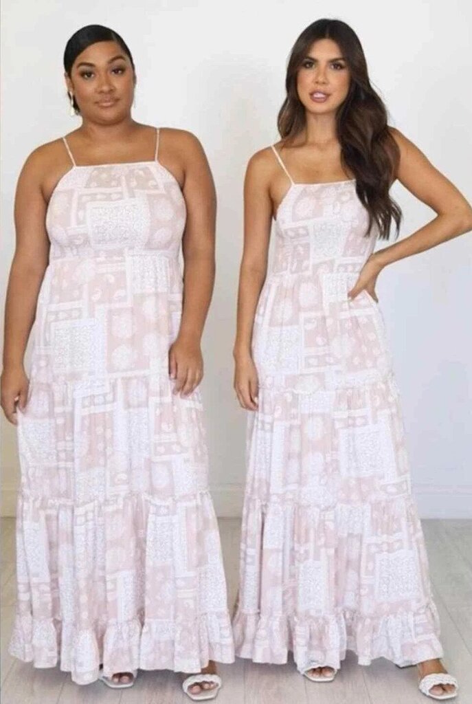 Pink Lily Paisley Patchwork Maxi Dress - Size Small