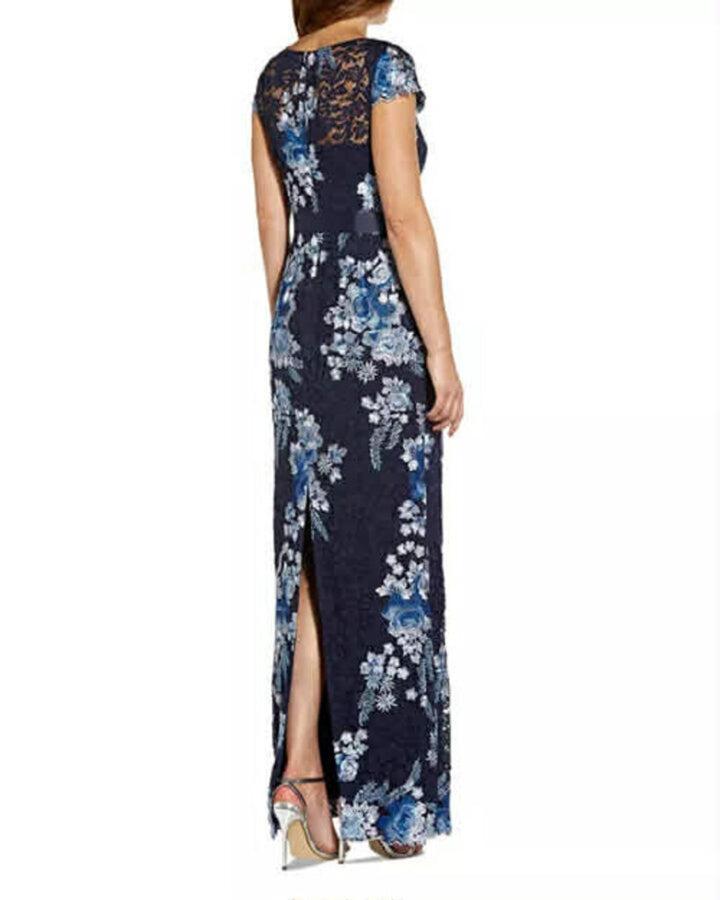 Adrianna Papell NWT Embroidered Lace Gown - Size 6