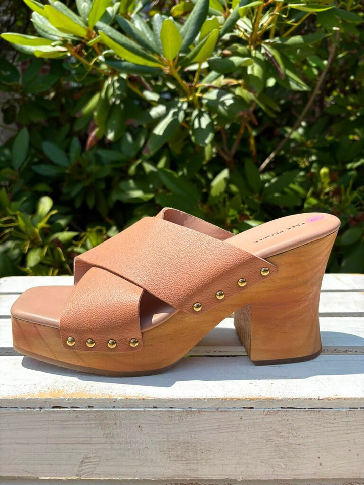 Free People Mallory Criss Cross Platform Clogs - Size 8 (Retails for $157)