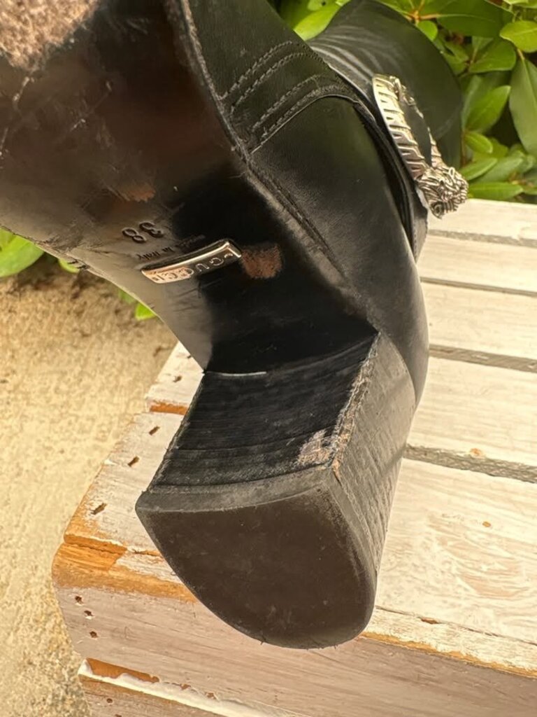 Gucci Dionysus Leather Riding Boots - Size 38