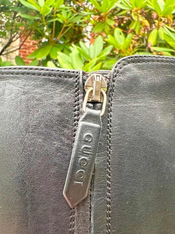 Gucci Dionysus Leather Riding Boots - Size 38
